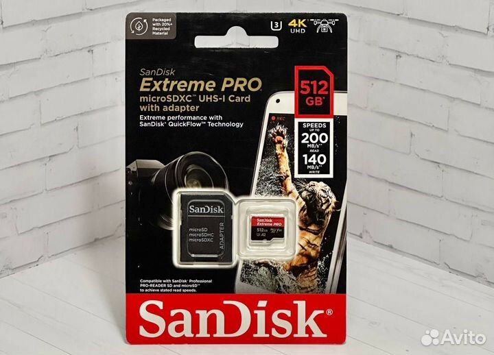Sandisk Extreme Pro 512Gb Карта памяти MicroSD