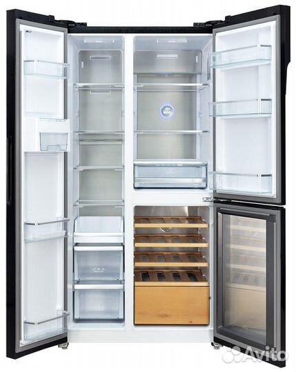 Холодильник hiberg RFS-700DX nfgb inverter Wine