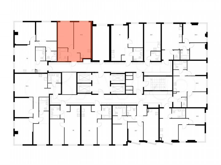 1-к. квартира, 44,5 м², 27/32 эт.