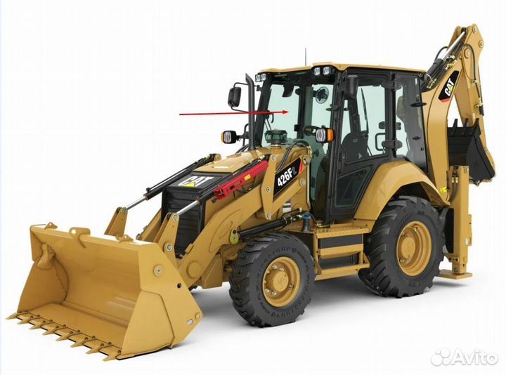 Стекло лобовое для погрузчика Caterpillar 426