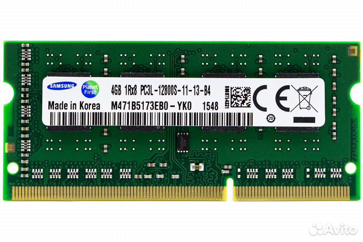 Новые sodimm DDR3L 4GB Samsung PC3L-12800S 1600