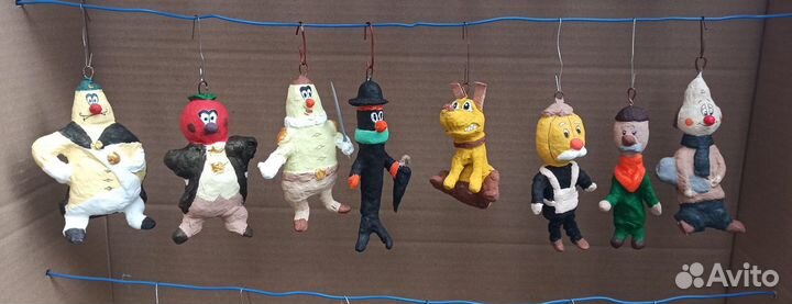 Ватные елочные игрушки