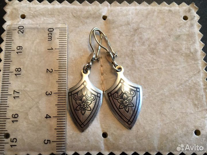 Серьги серебро