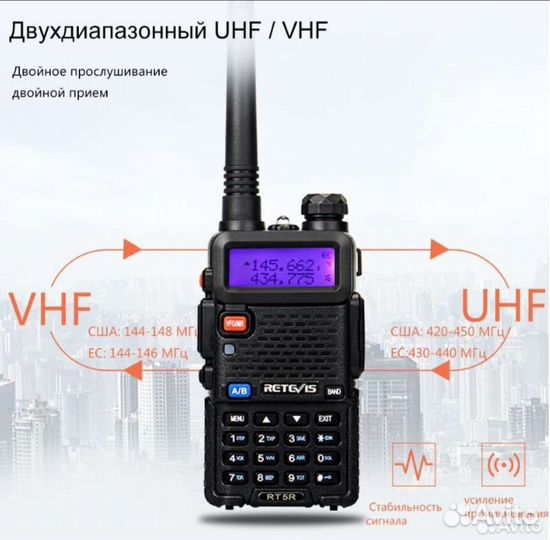 Рация baofeng uv 5r/ retevis rt5r