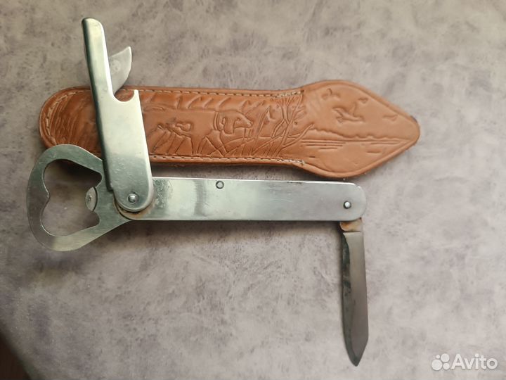 Перочинный нож открывашка СССР в чехле
