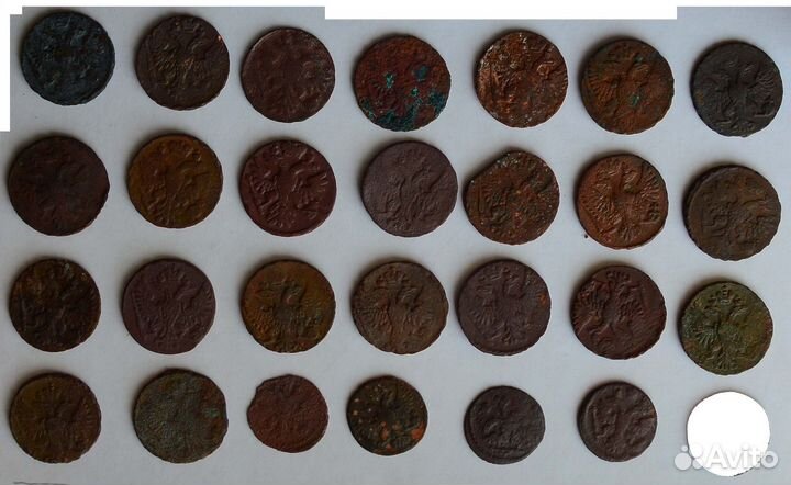 Монеты медь денга и полушка