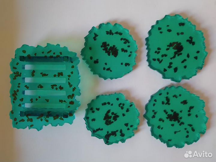 Набор подстаканников из эпоксидной смолы