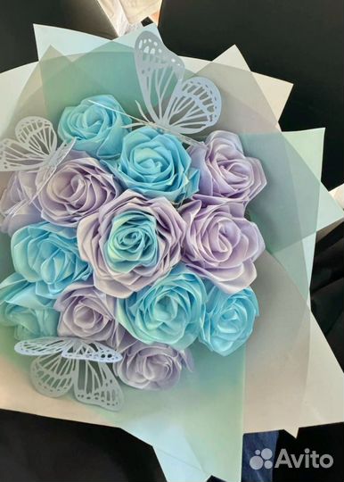 Букет из атласных лент на заказ