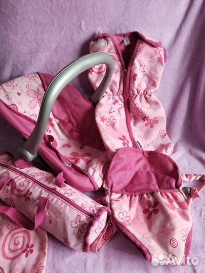 Кукольный игровой набор, кроватка, переноска