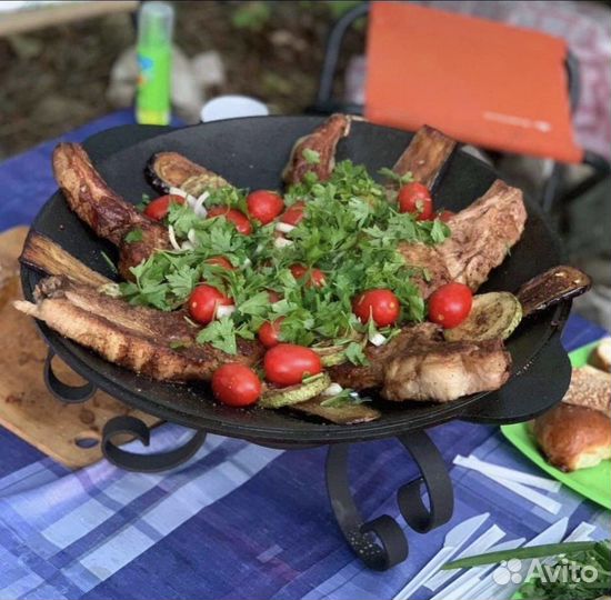 Cадж чyгунный 40cм +подставка