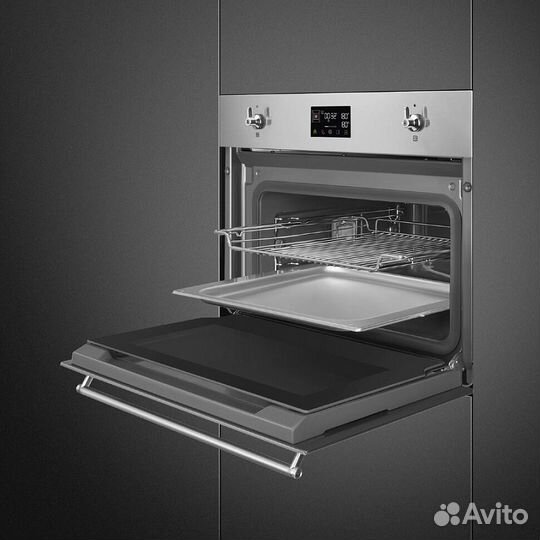 Компактный духовой шкаф с паром Smeg so4302s3x