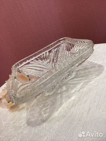 Хрустальное блюдо салатник или конфетница
