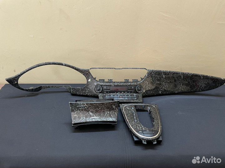 Аквапринт салона для Mercedes карбон/дерево/металл