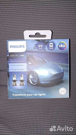 Led (диодные) лампы philips h4 светодиодные