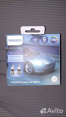 Led (диодные) лампы philips h4 светодиодные