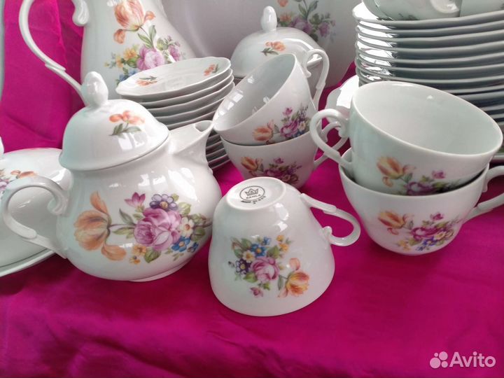 Сервиз чайный на 12 персон Кахла, гдр