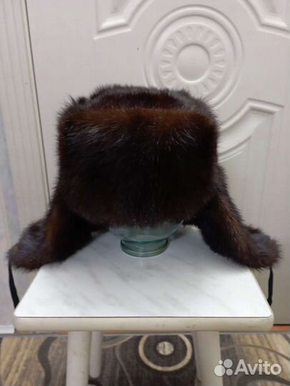 Норковая шапка мужская ушанка новая
