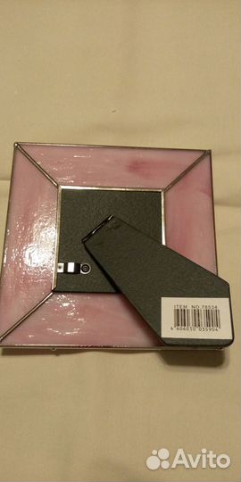 Фоторамка стеклянная со стразами и бабочкой