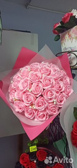 Букеты из мыльных роз