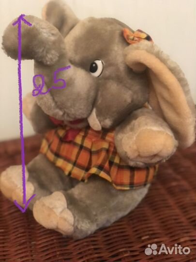 Мягкая игрушка винтаж СССР -Слоник
