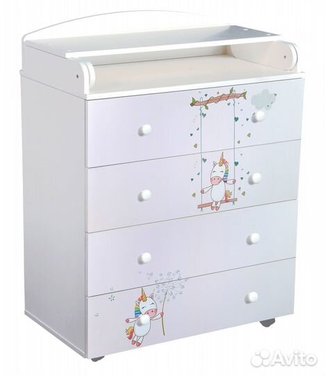 Комод пеленальный ByTwinz Story Единороги