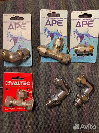 Муфты обжимные переходники тройник угол 16 Италия