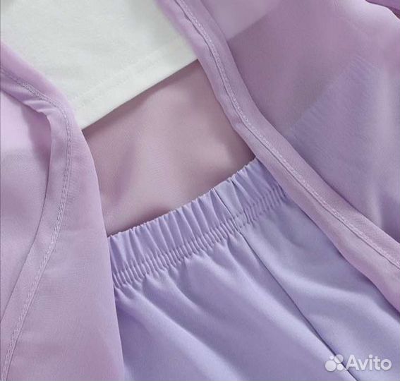 Комплект для девочки 122 топ шорты блузка