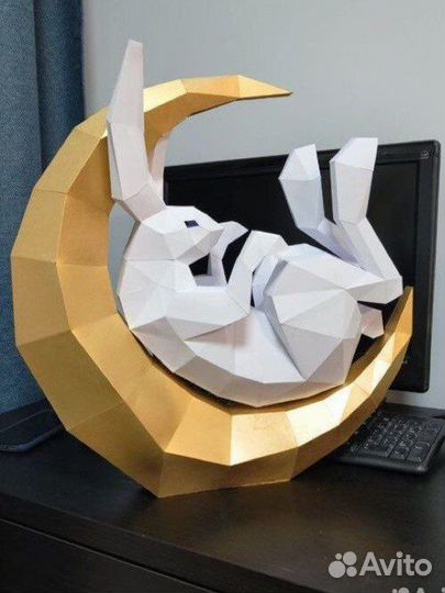 Паперкрафт Фигуры полигональные из плотной бумаги