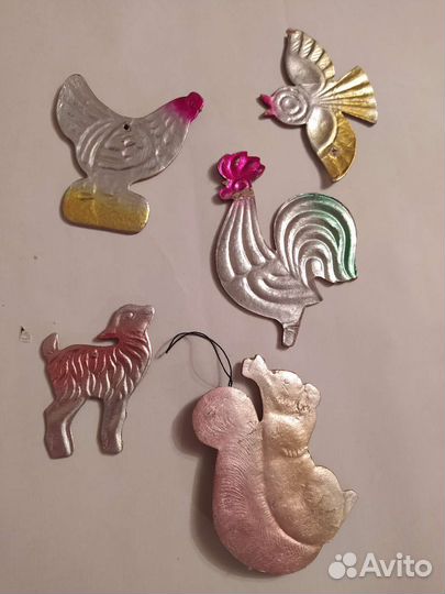 Елочные игрушки картонаж СССР