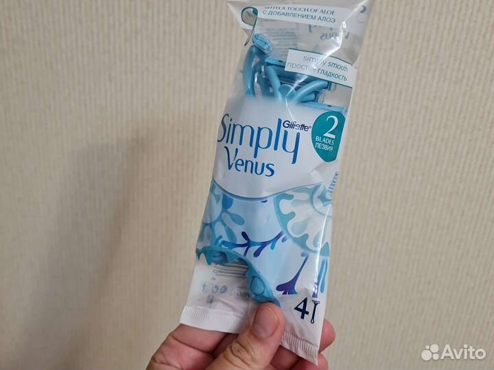 Одноразовые бритвы venus Simply 4шт/уп