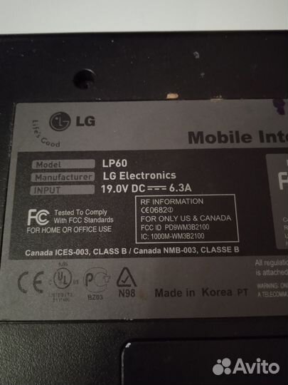 Ноутбук LG LP60