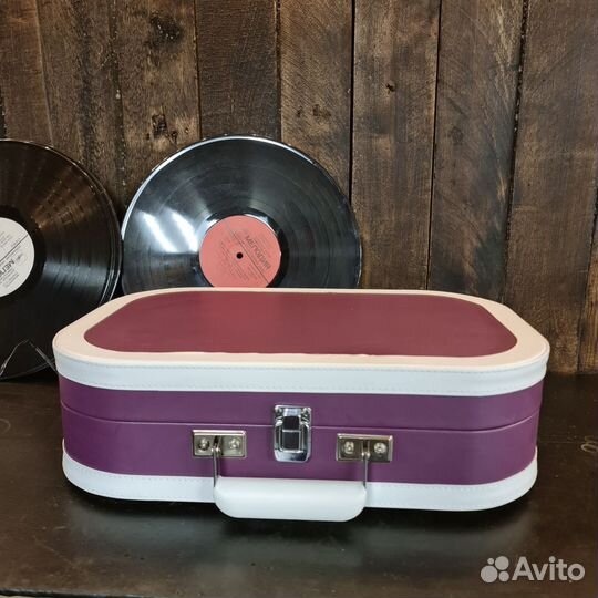 Виниловый проигрыватель alive audio vintage фиолет