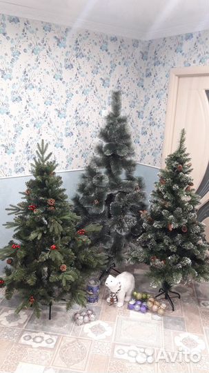 Елка искусственная + украшения в подарок