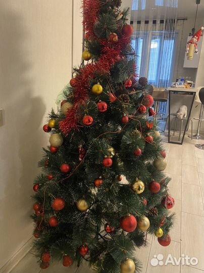 Елка искусственная с инеем 170 см