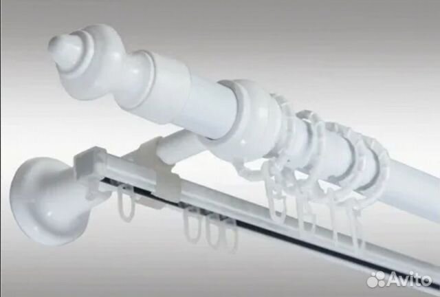 Карниз (гардина) для штор настенный двухрядный