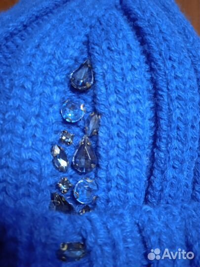 Шапка со стразами