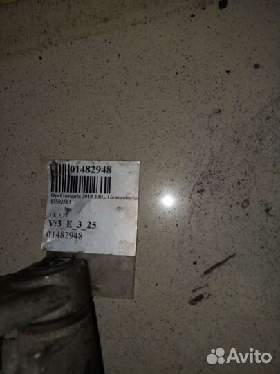 Генератор для Opel Insignia 2.0 13502583