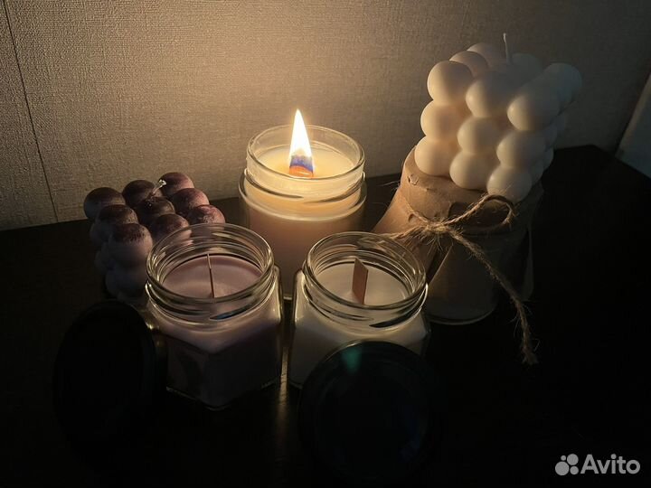 Свечи из соево-кокосового воска