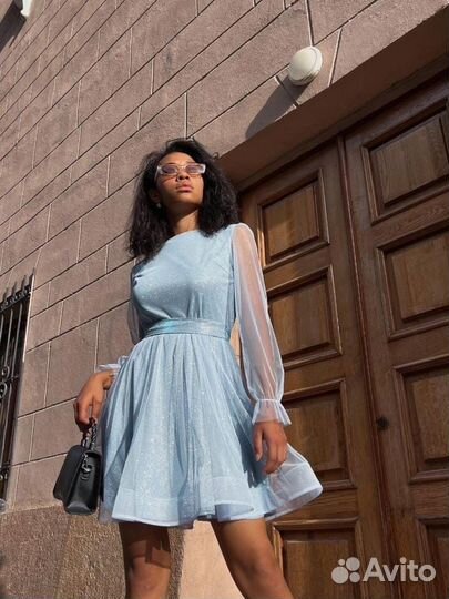 Платье женское голубое 42, 46, 48