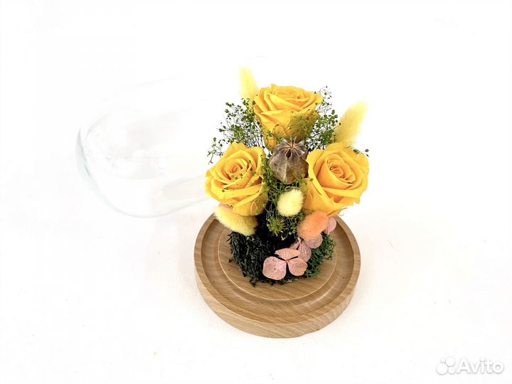 Композиция в колбе Стабилизированные цветы