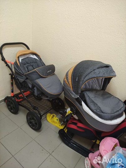 Коляска 2 в 1 эко кожа