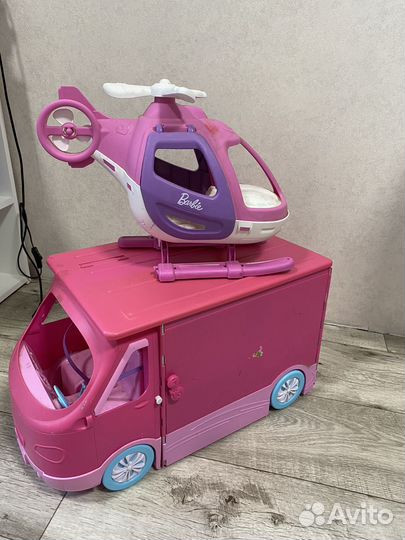 Дом на колесах для барби+вертолет