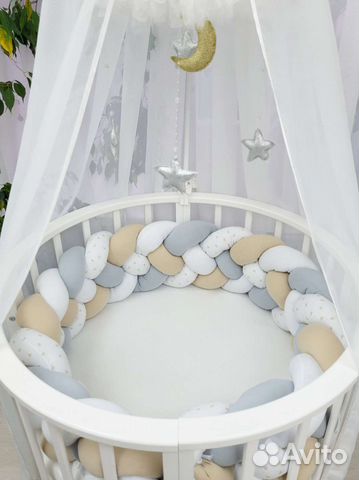 Подушка бортик- косичка