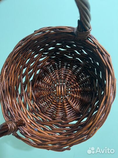 Корзина плетеная круглая большая
