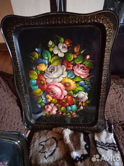 Поднос авторской росписи