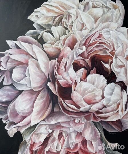 Картина маслом на холсте цветы