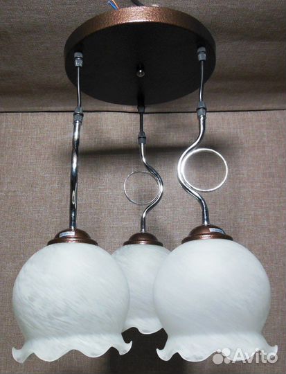 Люстра Н Модерн 2-3002-3-CR+BR E27