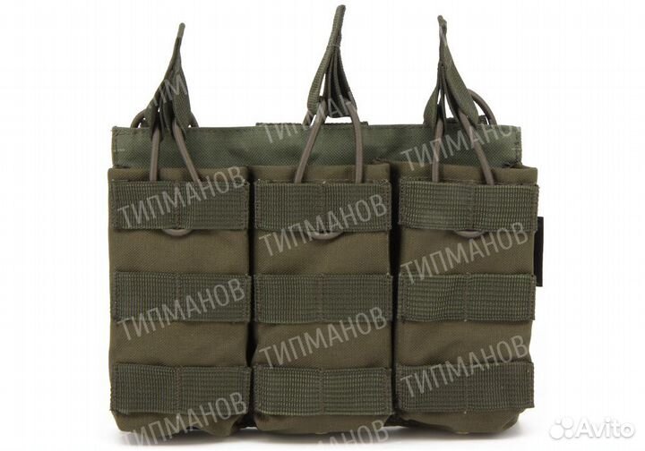 Подсумок на 3 автоматных магазина Viking олива