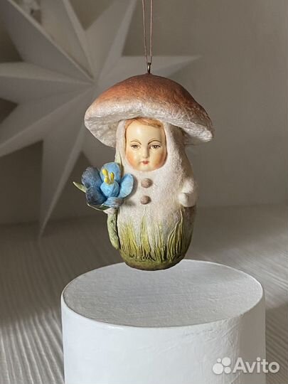 Ватная игрушка Грибочек