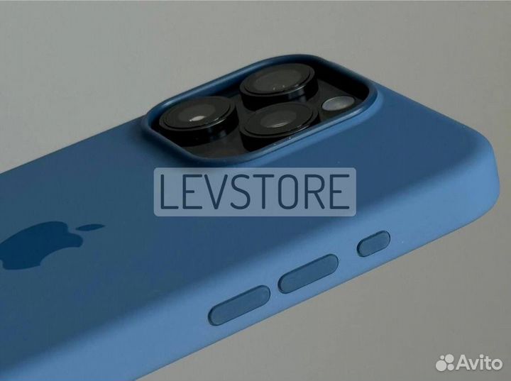 Чехол силиконовый на iPhone 15/pro/max Winter Blue